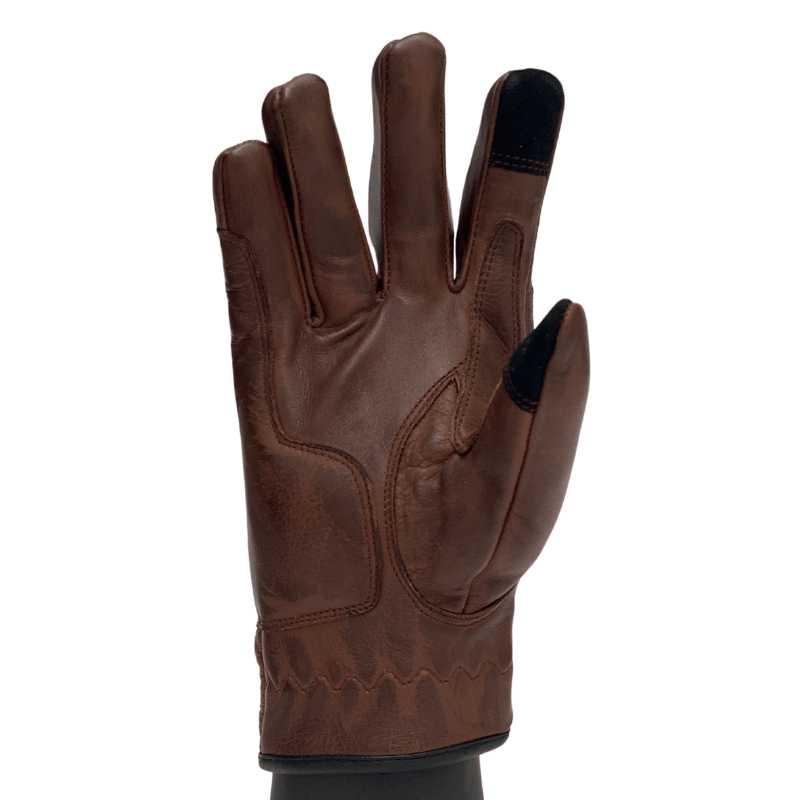 Cafe Quilted Leather Motorcycle Gloves Merla Moto