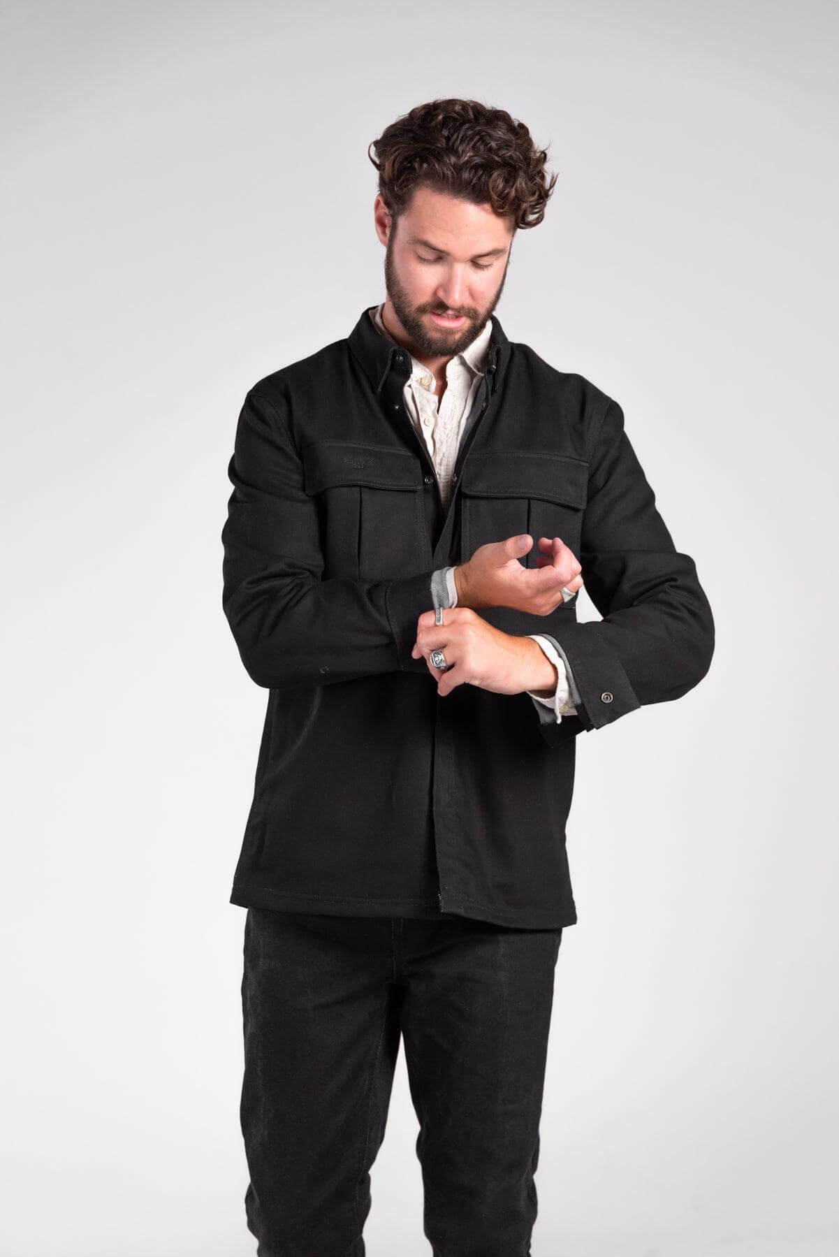 Brooklyn Reinforced Denim Motorcycle Shirt Merla Moto