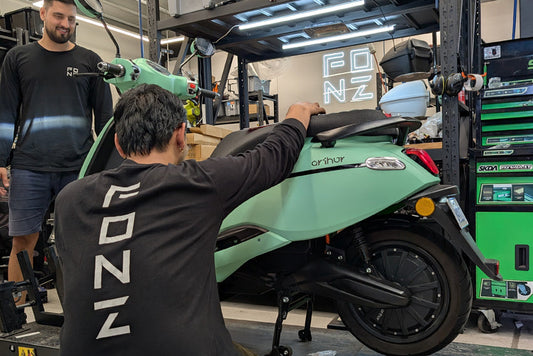 Circular Economy & Refurbishing Early Model FONZ Electric Scooters