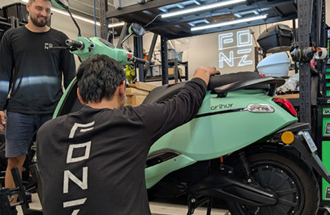 Circular Economy & Refurbishing Early Model FONZ Electric Scooters