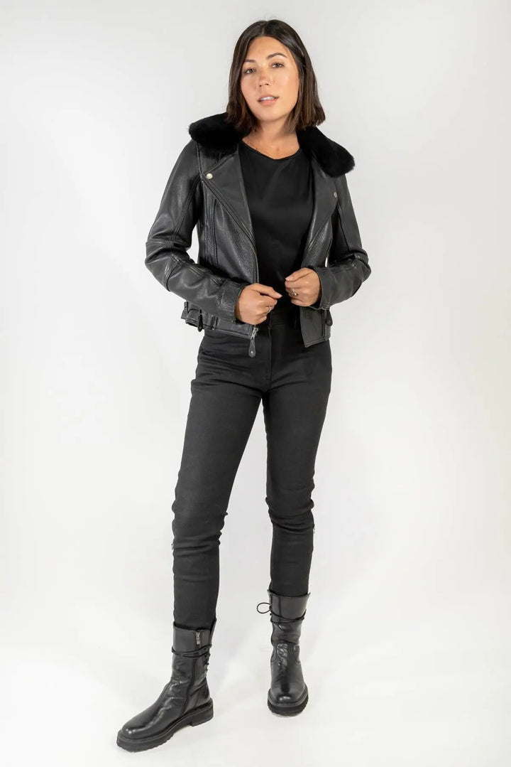 FLY BY NIGHT WOMENS MOTORCYCLE JACKET (AAA CE RATED)