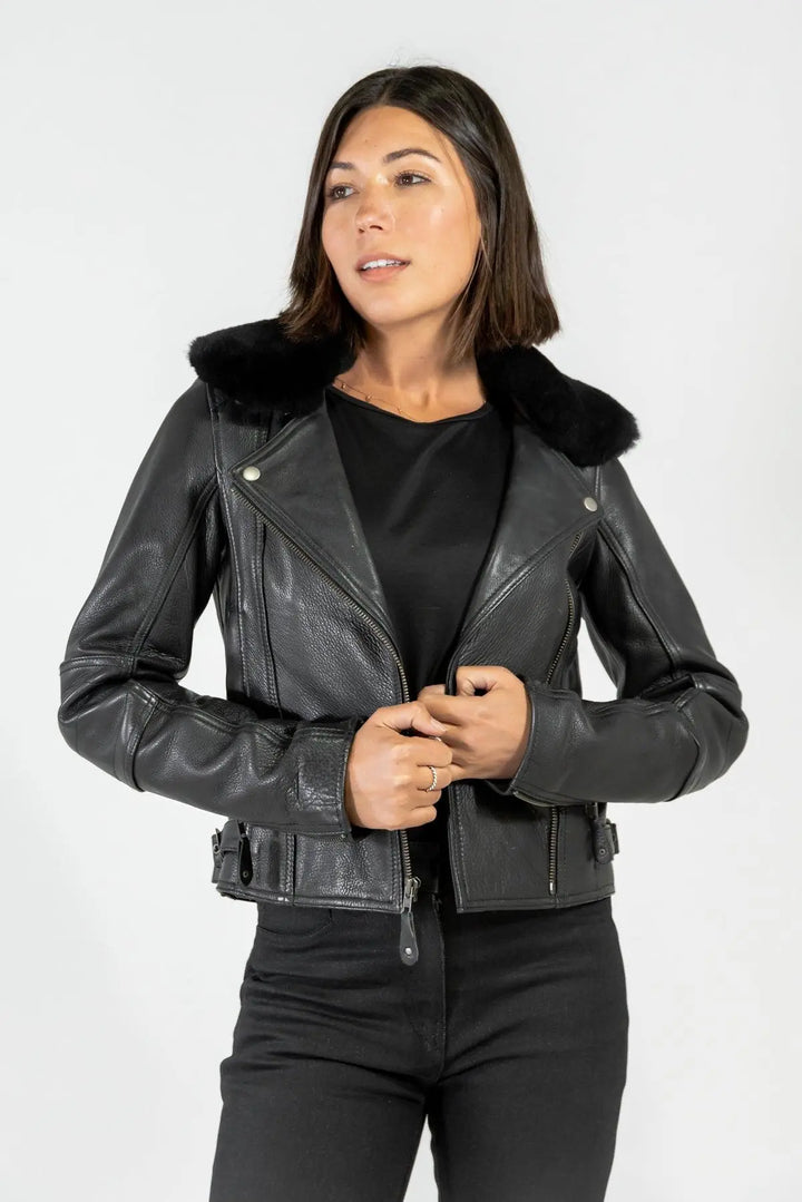 FLY BY NIGHT WOMENS MOTORCYCLE JACKET (AAA CE RATED)