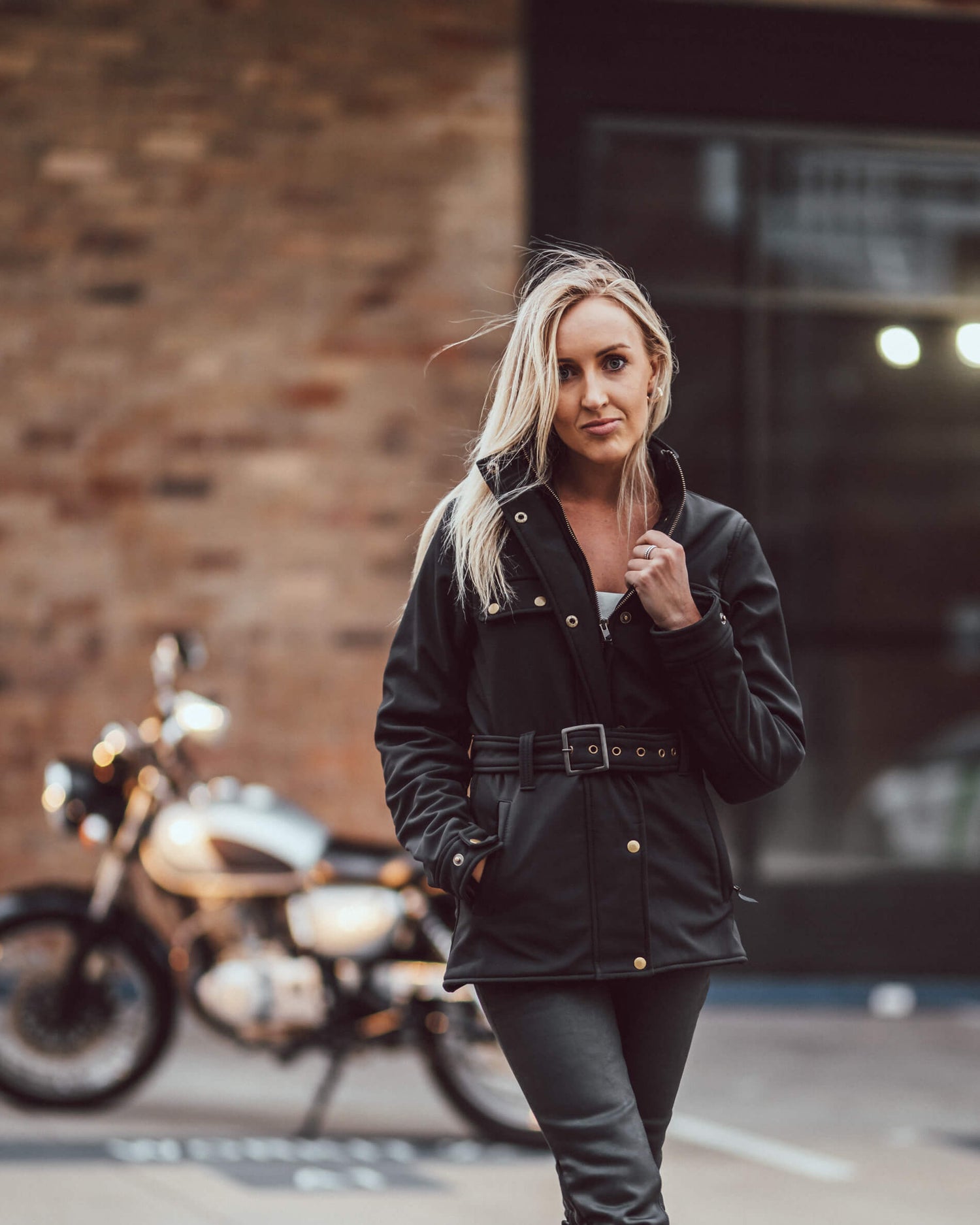 British Trench Reinforced Motorcycle Jacket Merla Moto