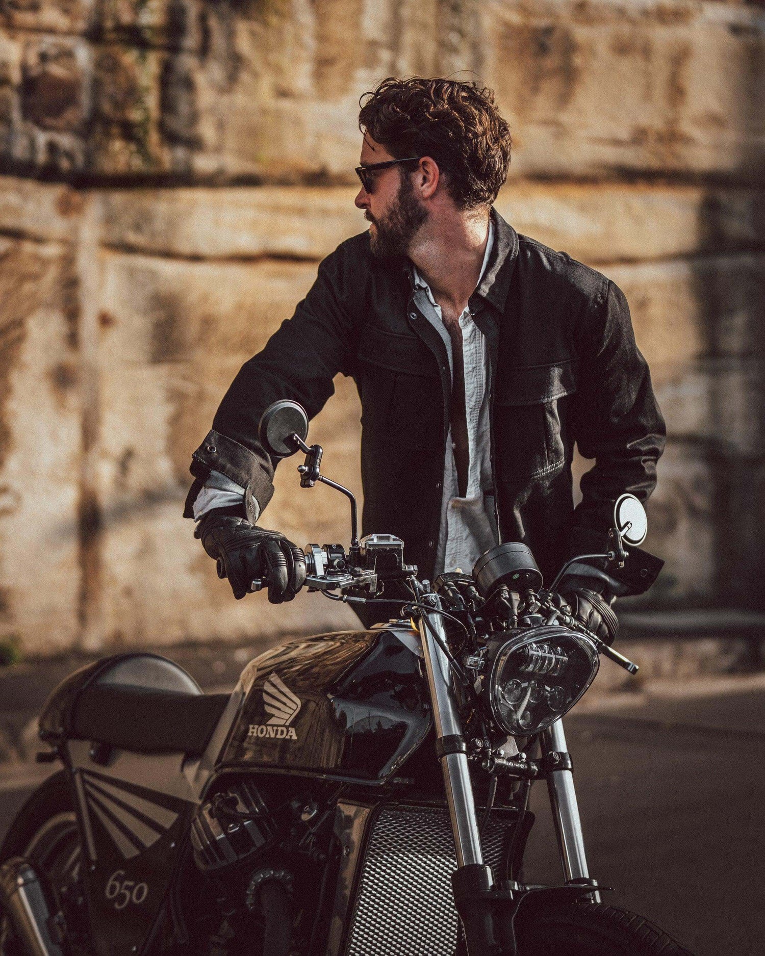 Brooklyn Reinforced Denim Motorcycle Shirt Merla Moto